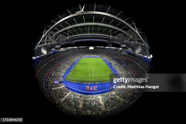 General view of the inside of the stadium during the Rugby World Cup France 2023 match between Ireland and Scotland at Stade de France on October 07,...