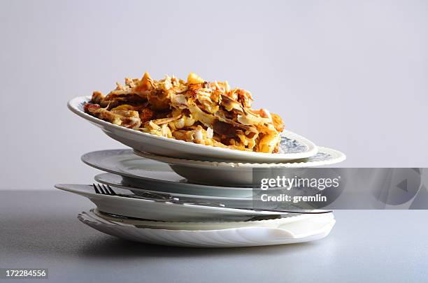 after the meal - food arrangement stock pictures, royalty-free photos & images