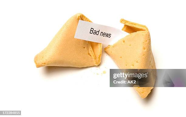 bad news - fortune cookie stock pictures, royalty-free photos & images