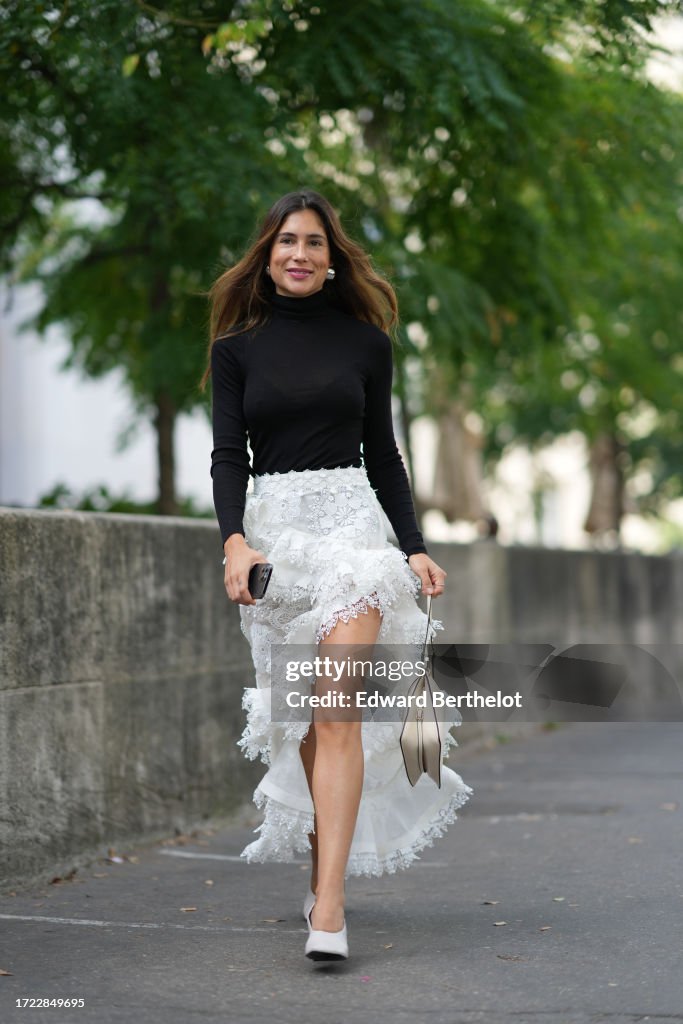 Street Style - Paris Fashion Week - Womenswear Spring/Summer 2024 - Day Eight