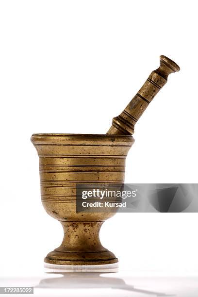 old mortar - mortar and pestle stock pictures, royalty-free photos & images