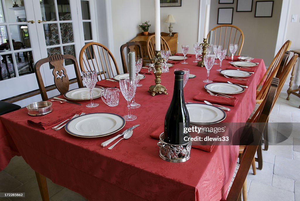 Table for Ten with Wine