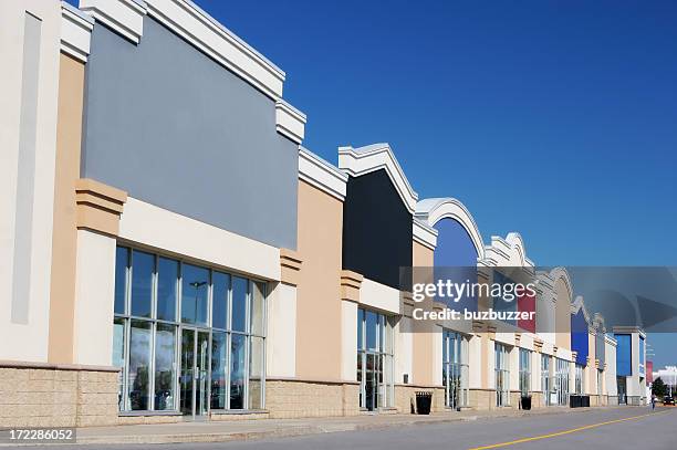 modern strip mall store buildings - general images of property stock pictures, royalty-free photos & images