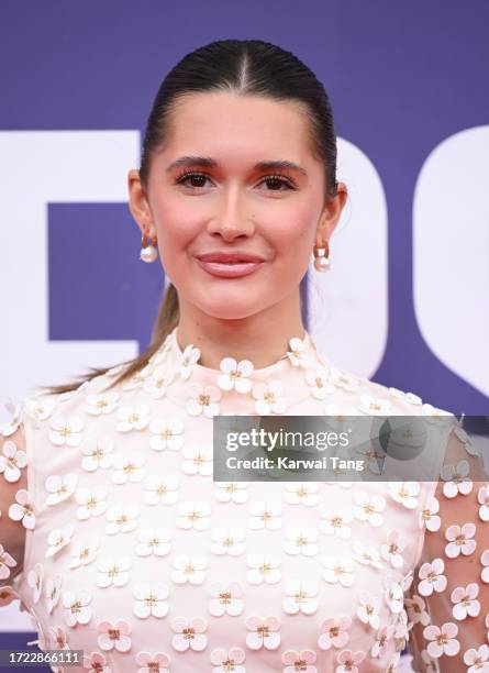 Chiara King attends the "Killers Of The Flower Moon" Headline Gala premiere during the 67th BFI London Film Festival at The Royal Festival Hall on...