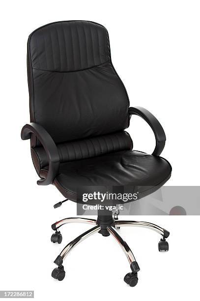 executive leather chair - leather office chair stock pictures, royalty-free photos & images