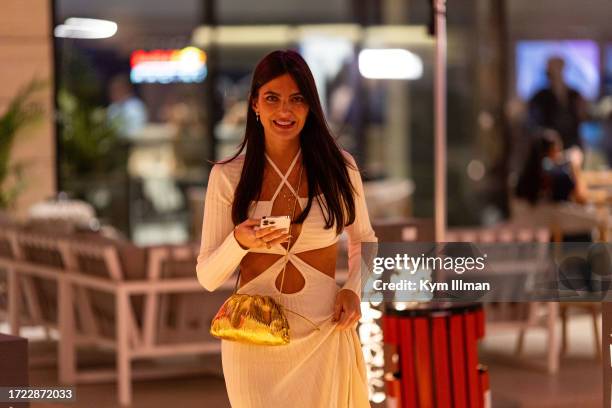 Red Bull driver Max Verstappen's partner Kelly Piquet in the paddock during the Sprint Shootout/Sprint ahead of the F1 Grand Prix of Qatar at Lusail...