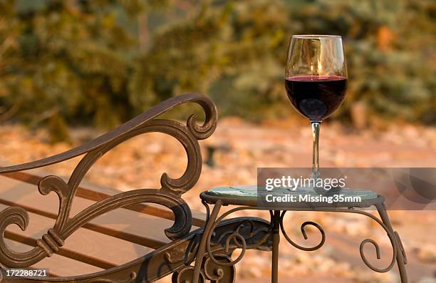 wine and garden closeup - iron wine stock pictures, royalty-free photos & images