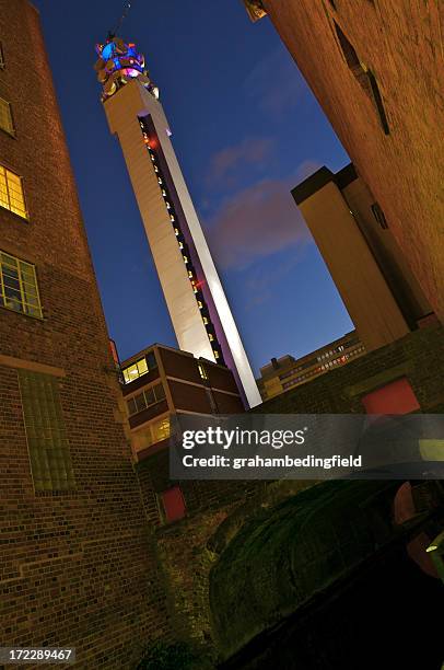 birmingham city telecom tower - birmingham city england stock pictures, royalty-free photos & images