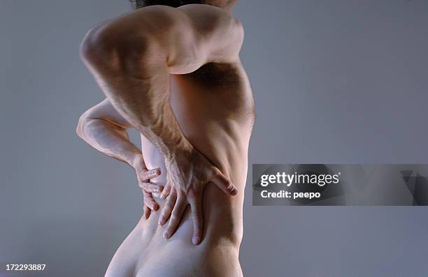 back pain series - bare bottom stock pictures, royalty-free photos & images