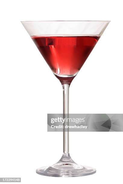 cranberry martini, bicchiere da martini. - bicchiere da martini foto e immagini stock