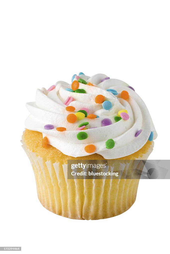 Cupcake on White with Clipping Path