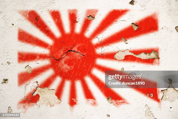 stockillustraties, clipart, cartoons en iconen met japanese flag - tweede wereldoorlog