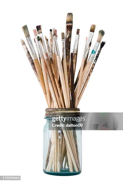 brosse pot - pinceau photos et images de collection