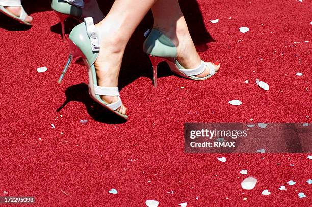 red carpet event - celebrity feet stock pictures, royalty-free photos & images