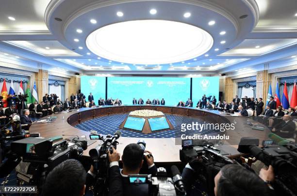 General view of the Commonwealth of Independent States' Heads of States Summit at the Ala-Archa State Residence in Bishkek, Kyrgyzstan on October 13,...