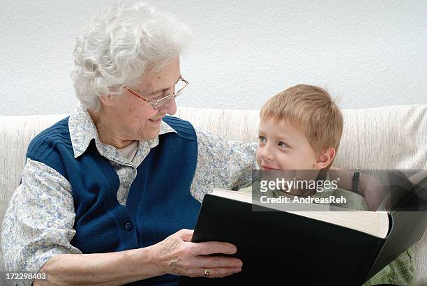 looking together - great grandmother stock pictures, royalty-free photos & images