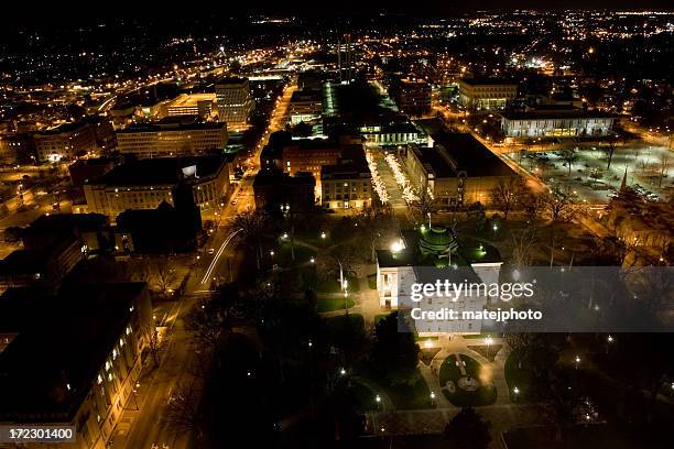 raleigh night bird view - the raleigh stock pictures, royalty-free photos & images