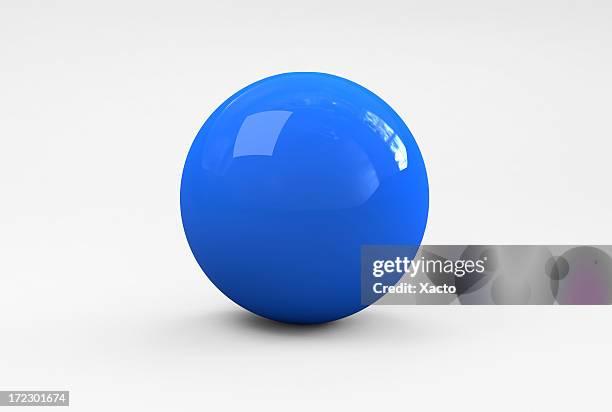 blue ball - 3d balls fotografías e imágenes de stock