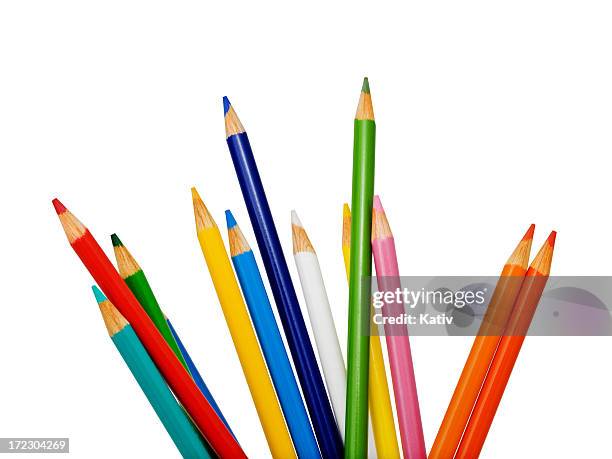 colored pencils - color pencil stock pictures, royalty-free photos & images