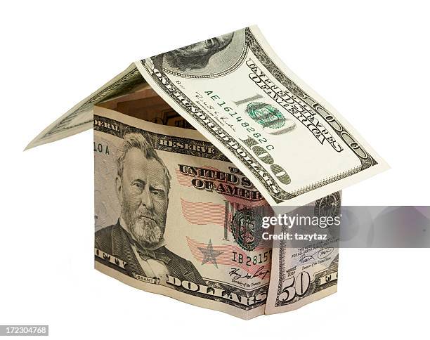 geld house - 50 dollar bill stock-fotos und bilder