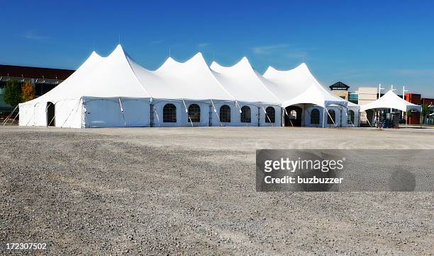special event large white tent - heritage festival presented stock pictures, royalty-free photos & images