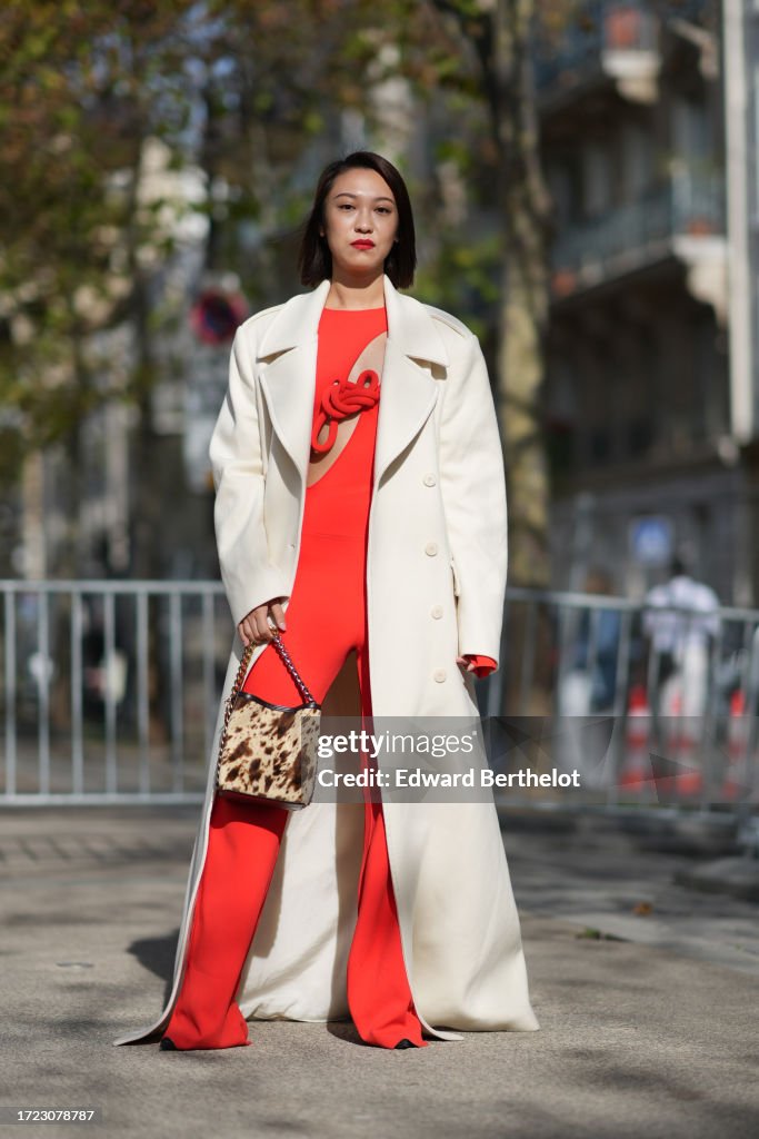 Street Style - Paris Fashion Week - Womenswear Spring/Summer 2024 - Day Eight