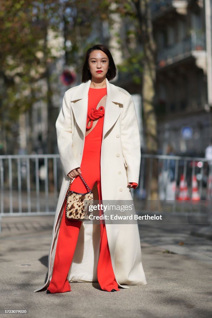 Street Style - Paris Fashion Week - Womenswear Spring/Summer 2024 - Day Eight