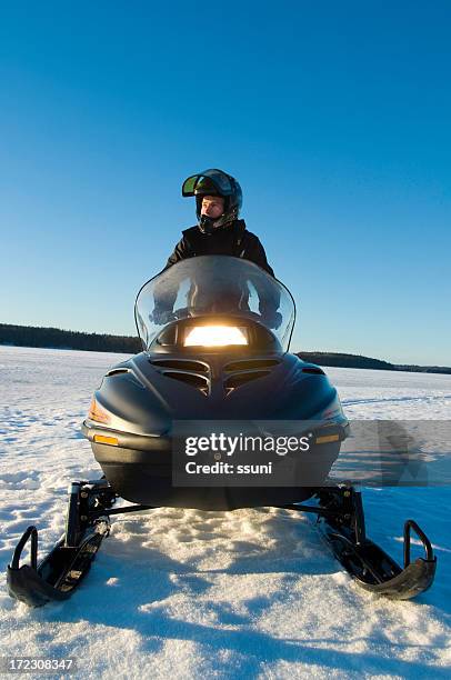 snowmobile - man wearing helmet stock pictures, royalty-free photos & images