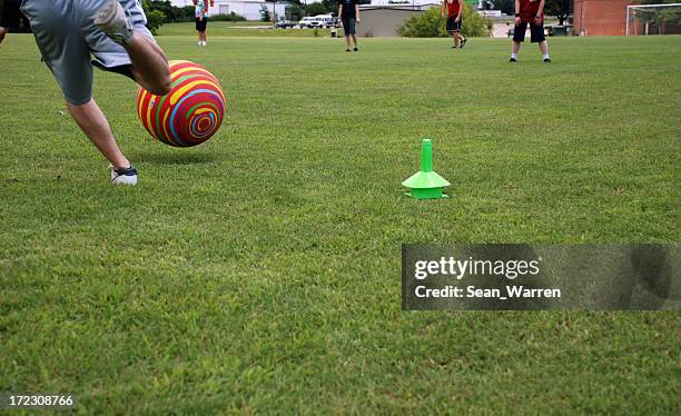 kickball classic - kickball stock pictures, royalty-free photos & images