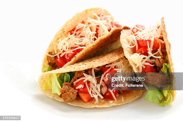 tacos - mexican food stock pictures, royalty-free photos & images