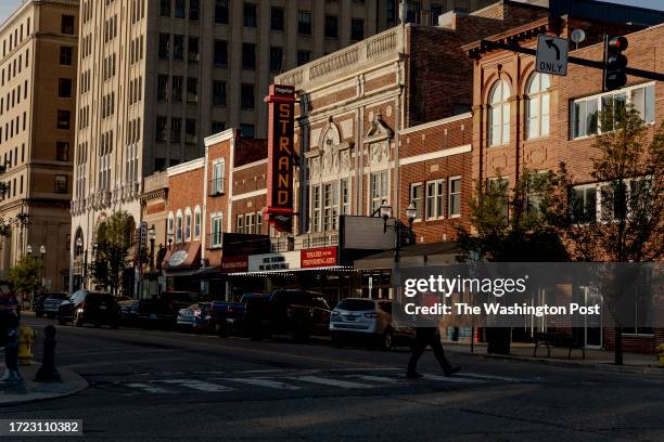 The historic Strand Theatre on July 7, 2023 in Pontiac, Mich. Once a regal place, with grand homes and art deco architecture and a thriving...