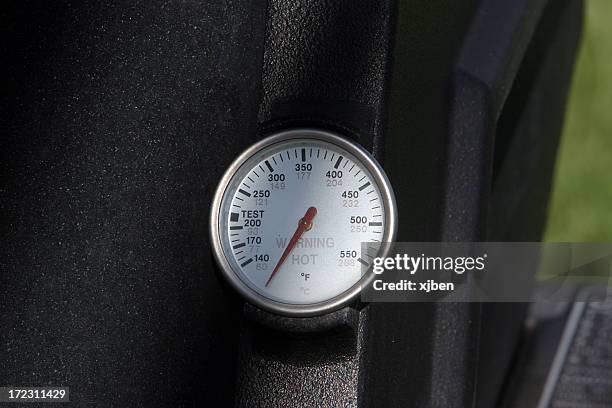 grill thermometer - bbq smoker stock pictures, royalty-free photos & images