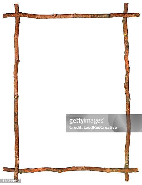 twig border - rustic frame stock pictures, royalty-free photos & images