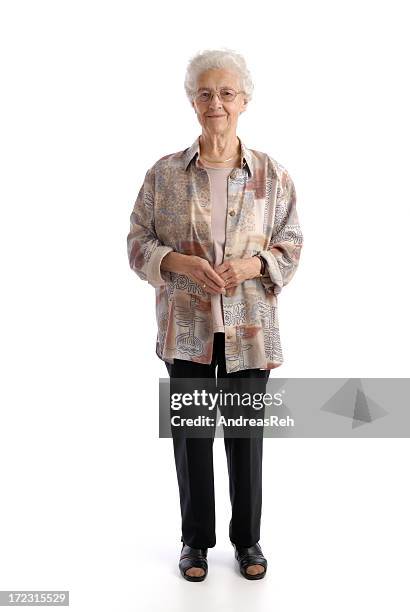 grandmother - senior adult white background stock pictures, royalty-free photos & images