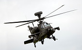 Large military helicopter in flight