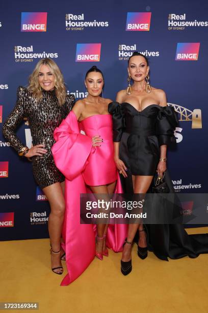 Dr Kate Adams, Terri Biviano and Caroline Gaultier attend "The Real Housewives of Sydney" Australian Premiere at the Royal Motor Yacht Club on...