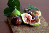 Figs still life picture in halves