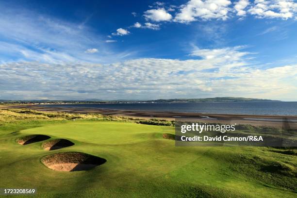 General view of the par 3, fifth hole at Royal Troon on August 14, 2023 in Troon, Scotland.