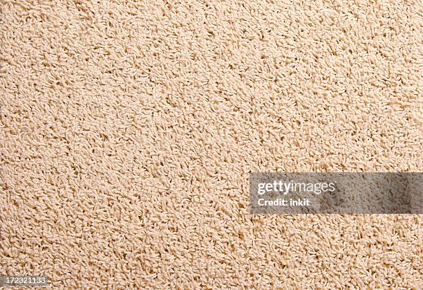 a close-up of a tan carpet swatch - beige carpet stock pictures, royalty-free photos & images