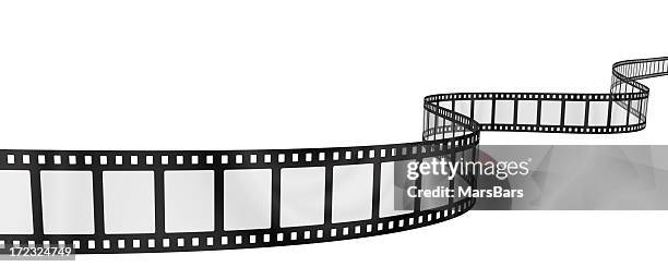 wellenförmige filmstrip - filmstreifen stock-fotos und bilder