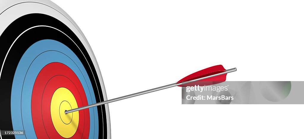 3d bullseye and arrow