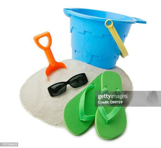 headed to the beach - beach bucket stock pictures, royalty-free photos & images