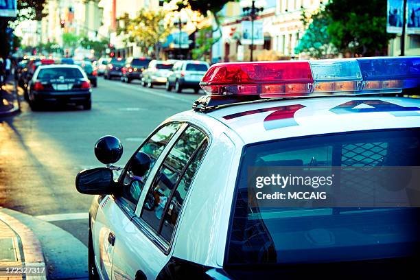 city police - police siren stock pictures, royalty-free photos & images