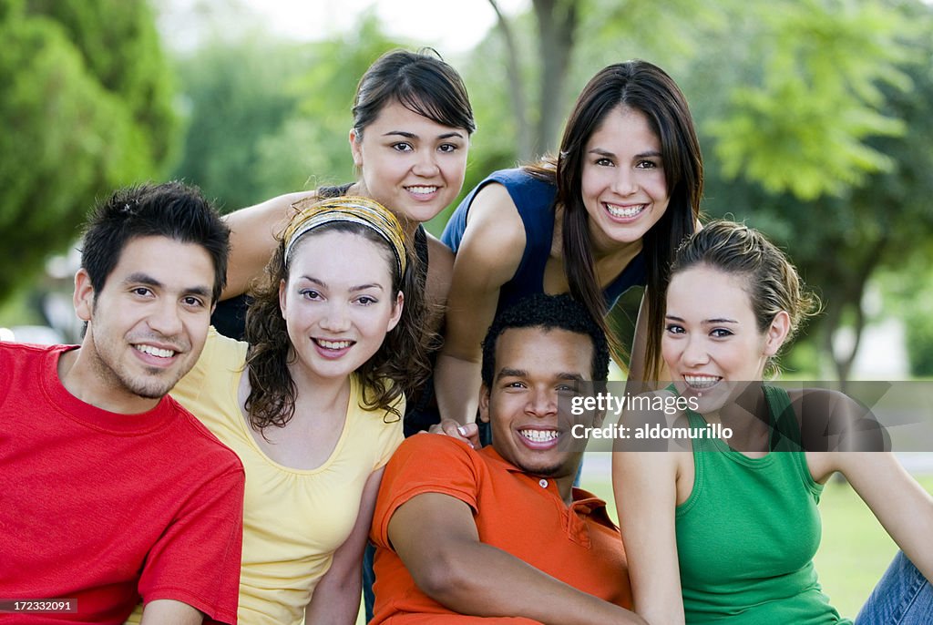 Friends Roup Group Of Friends Portrait High-Res Stock Photo - Getty Images