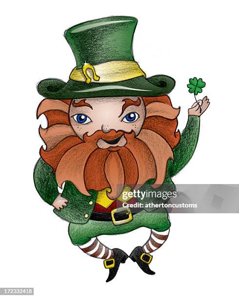sketchy leprechaun - funny socks stock illustrations