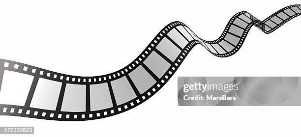 3 d filmstrip sobre blanco - cinta de película fotografías e imágenes de stock