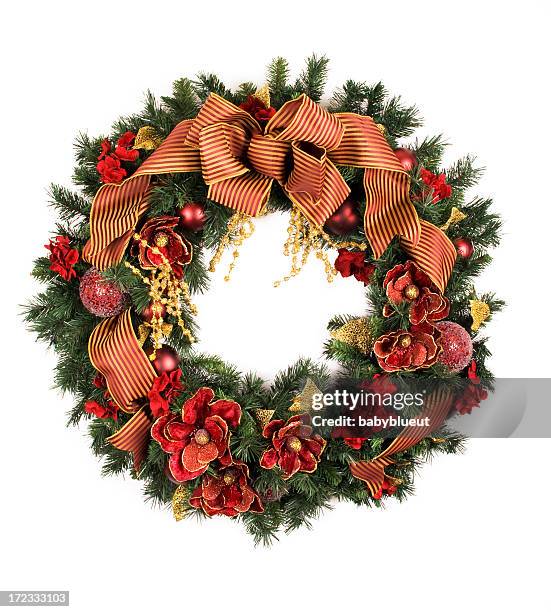 holiday wreath - garland stock pictures, royalty-free photos & images