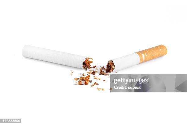 broken cigarette - broken cigarette stock pictures, royalty-free photos & images