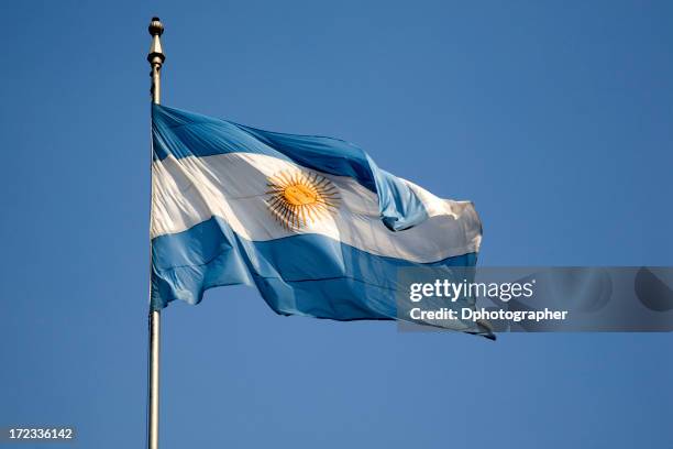 argentinan bandiera - argentina-america-del-sud foto e immagini stock