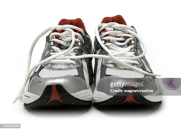 laufschuhe, neue - running shoes close up stock-fotos und bilder